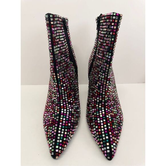 Wild Pair Dress Boots Multicolor Pointed Toe Block Heel Fashion Boots Size 9 NEW - Picture 8 of 10